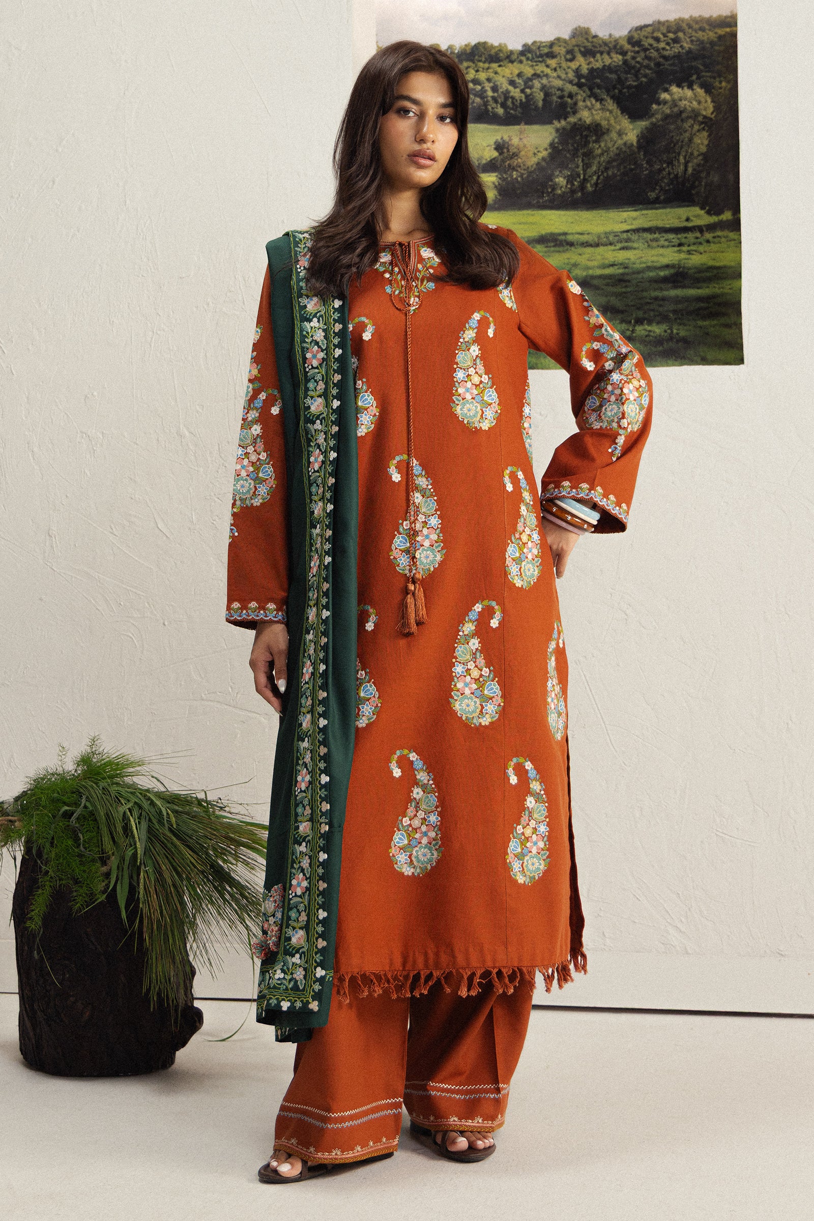 Pakistani unstitched 3-piece khaddar suits